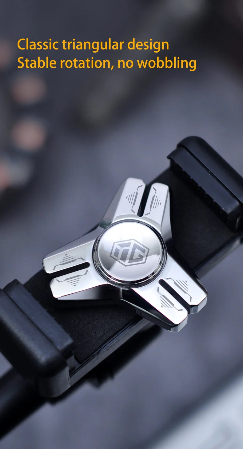 Stainless Steel Metal Hand Spinner Anti-anxiety EDC Fidget Toy for Adult Children Creative Metal Triangle Stress Relief Toy
