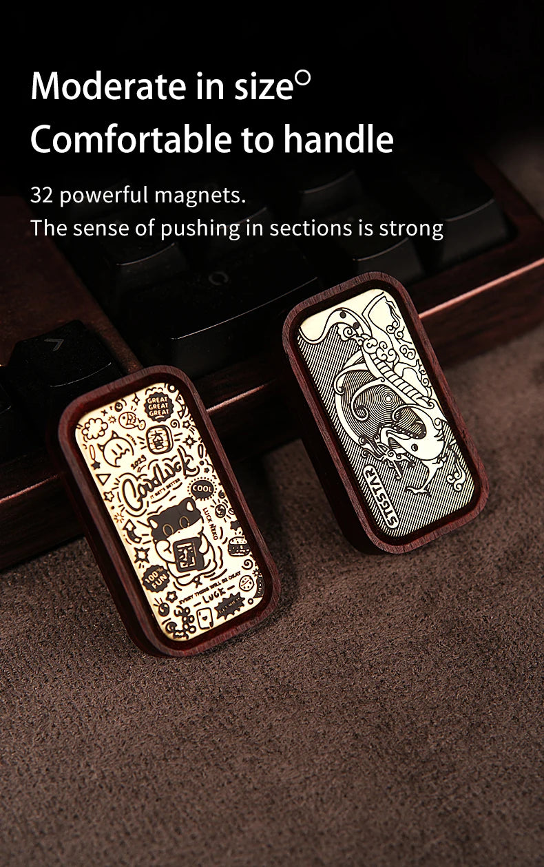 Magnetic EDC finger toys mahogany push cards stress-relieving sliders fidget spinners DDHD tools gifts for boys