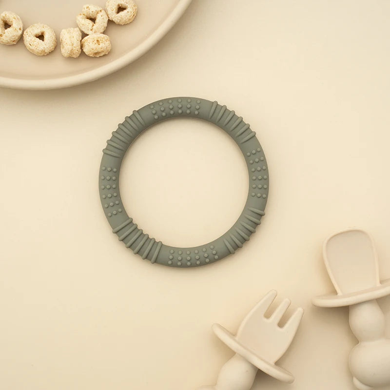 1Pcs Silicone Baby Teether Health Care Molar Toy Food Grade Toddler Nursing Teething Ring Chewing Toys BPA Free Baby Accessories