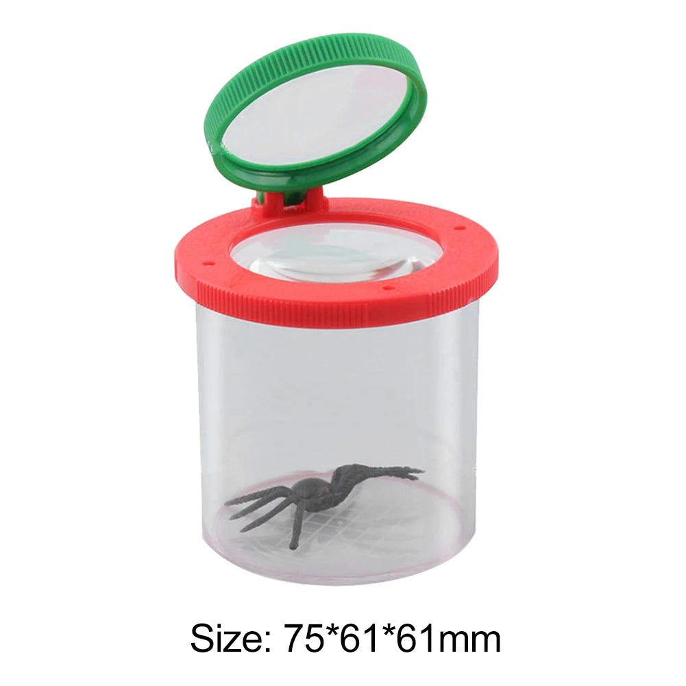 Home Magnifying Glass Children Crawler Spider Insect Observation Box 3X 6X Magnifier Insect Box for Science Nature Exploration