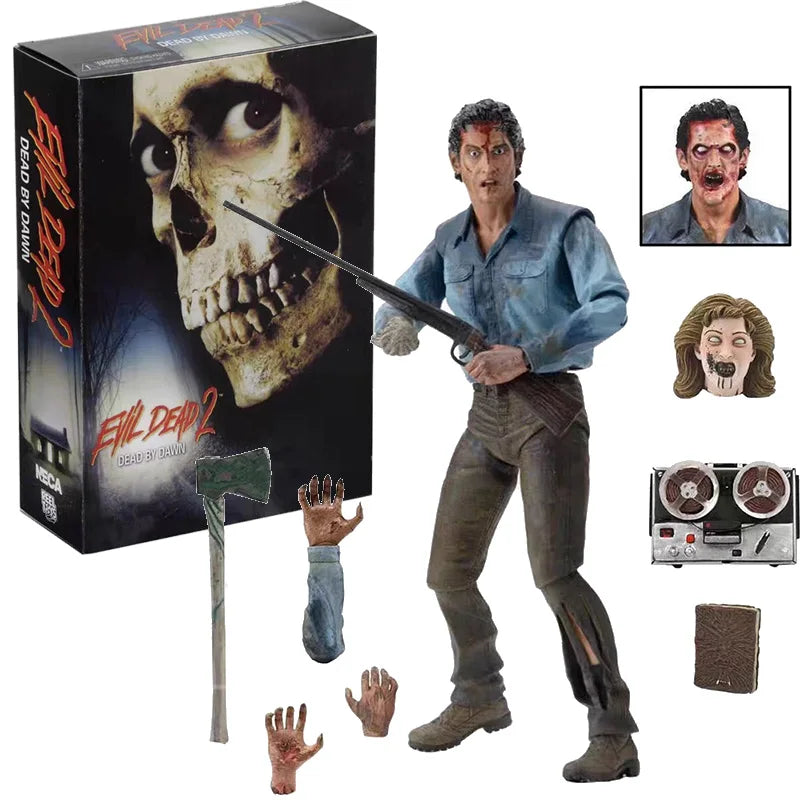 NECA Figure Evil Dead 2 Dead by Dawn Figure Ash Eligos Classic Terror Figure Halloween Horror Gift Collection Model Toy Present