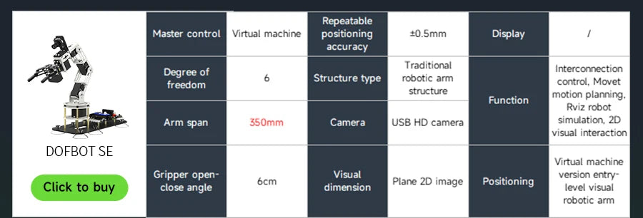 Yahboom 6DOF AI Visual Robotic Arm ROS Robot Kit Artificial Intelligence Robot with 15KG 6KG Servo for Jetson NANO 4GB CE ROHS