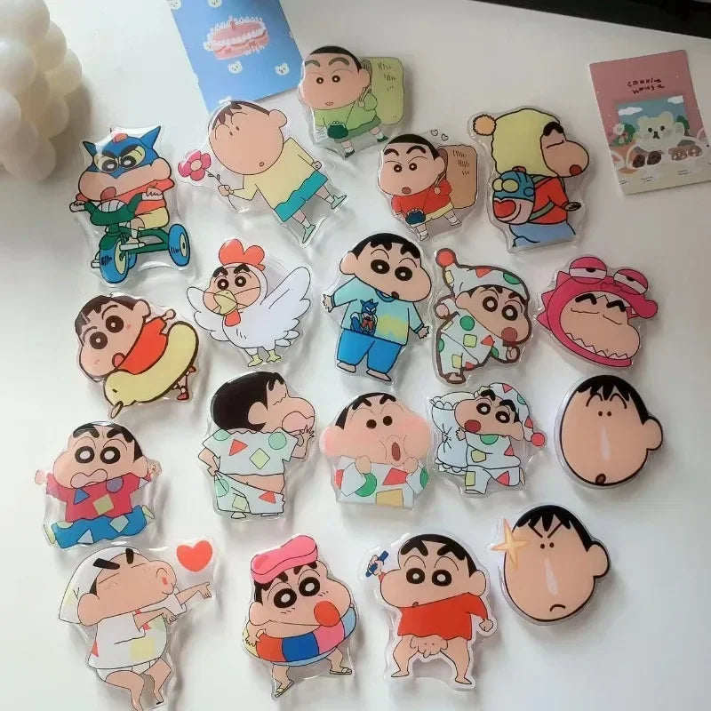 Crayon Shin-chan Phone Holder Stand Grip for Mobile Phone Ring Accessories Cute Retractable Folding Stand Support Desk Stand New