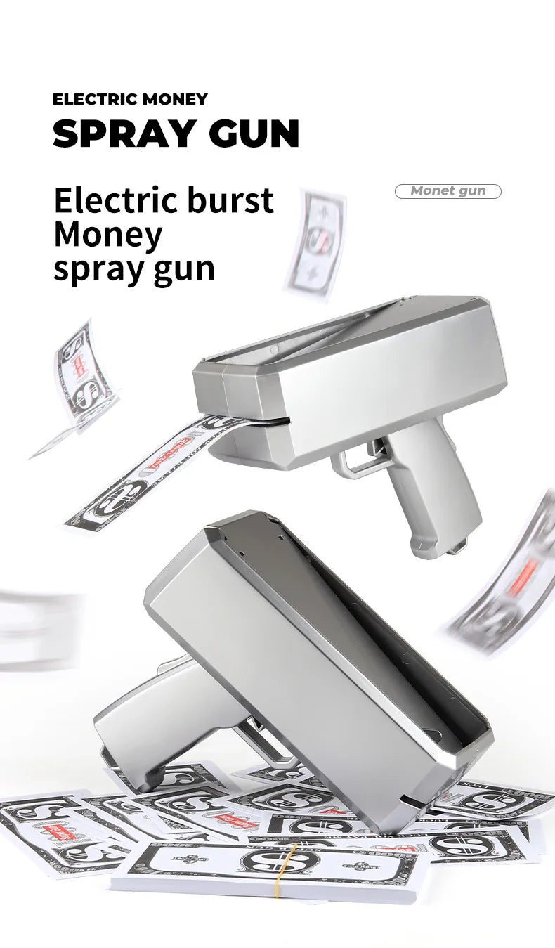 Source manufacturer Douyin's same electric money gun toy new and unique MoneyGUN banknote gun US dollar toy gun