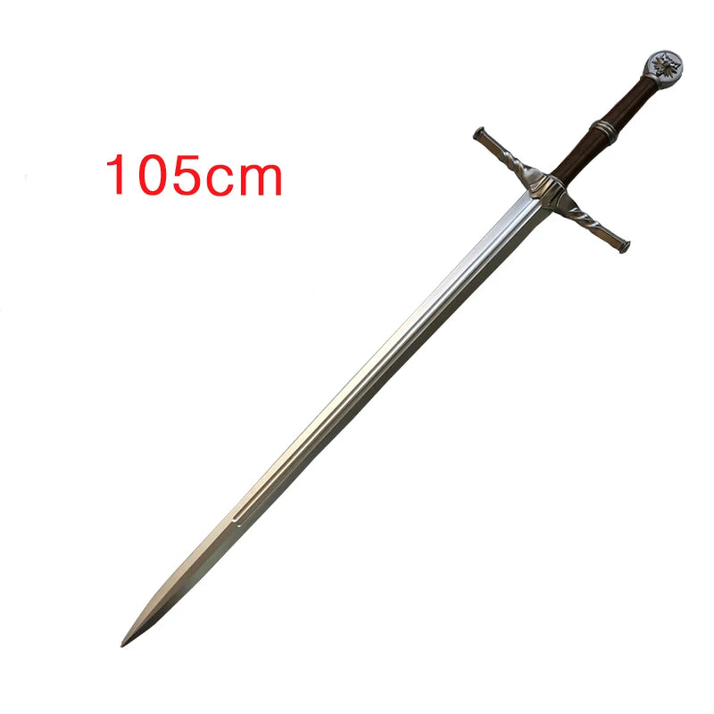 Wild Hunt Sword Aerondight Sword Weapon Cosplay White Wolf Prop Role Play Gift Safety 1:1 PU Wizard Eredin Alice Jewel Sword