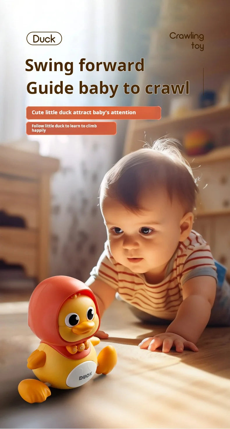 Montessori Baby Toy Power-driven Wobble Chicken Pet Squad Magnet Crawl Wobbler Duck Children Toys