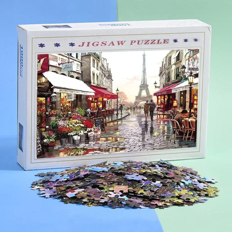 Adult Jigsaw Puzzle 1000 Pieces Puzzle Toys Landscape Animation Paper Puzzle Decorative Painting Exercise Brain Thinking