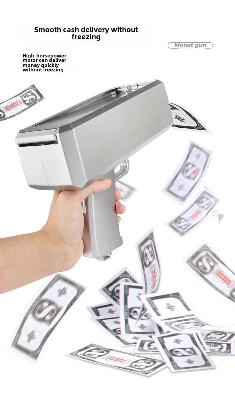 Source manufacturer Douyin's same electric money gun toy new and unique MoneyGUN banknote gun US dollar toy gun