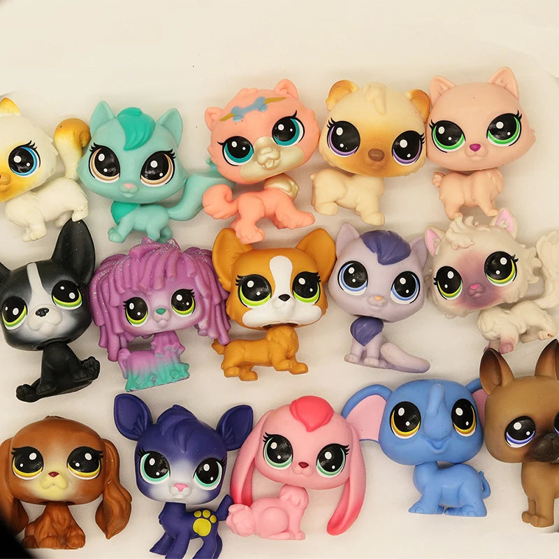 Buy 5 Get 2 Gifts 4-5 cm Loose Old Pet Shop Toys Cat Puppy Kitten Figure Mini Toy Figures Classic Little Pet Toys