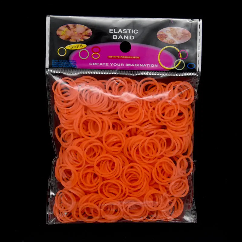 600 Elastic Different Colors Rubber Loom Bands Bracelet Children's Homemade Bracelets DIY for Loom Wrist Bracele for Women
