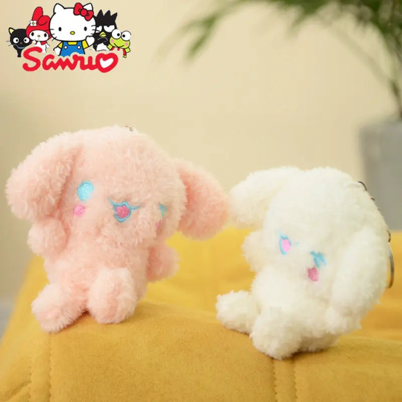 Sanrio Cinnamobol Doll Keychain Japanese Puppy Pendant Toy Bunny Cartoon Animal Hanging Kawaii Backpack Decoration Birthday Gift
