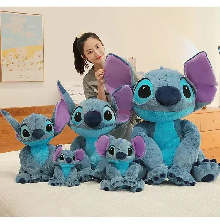 Stitch Disney Giant Size Lilo Plush Stuffed Doll Cartoon Kawaii Animal Couple Sleeping Pillow Softmaterial Toys Children Gifts