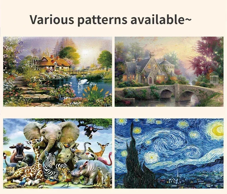Adult Jigsaw Puzzle 1000 Pieces Puzzle Toys Landscape Animation Paper Puzzle Decorative Painting Exercise Brain Thinking