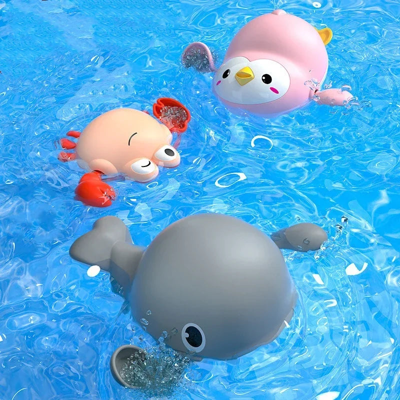 Bath Toys Kids Swimming Clockwork Dolls Play Water Baby Bathing Cute Funny Children Bathroom Shower Bathtub Animals Toy