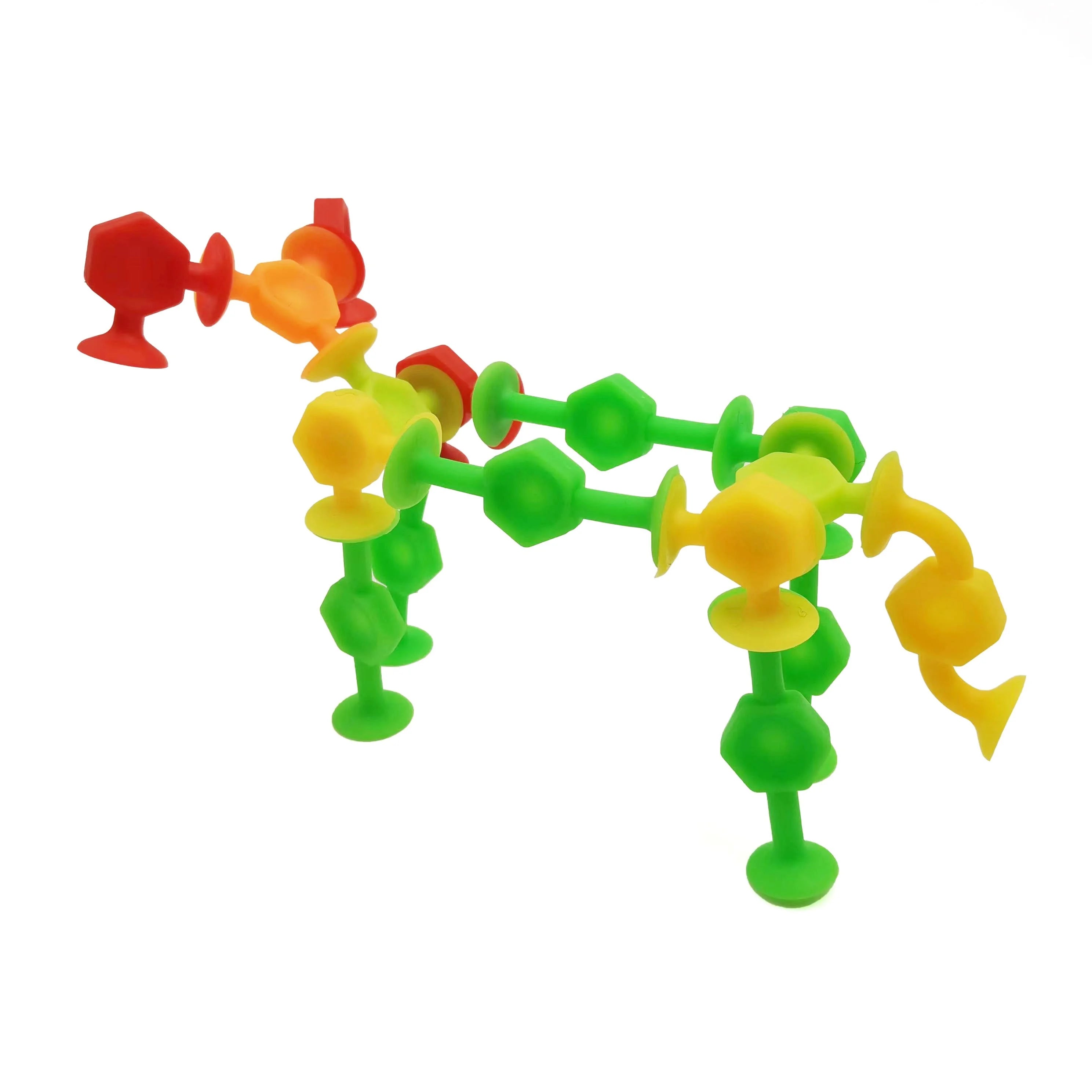 19/24/48Pcs Suction Bath Toys for Kids Soft Silicone Sucker Toys Toddlers Fidget Sensory Suction Cup Toy for Windows Travel