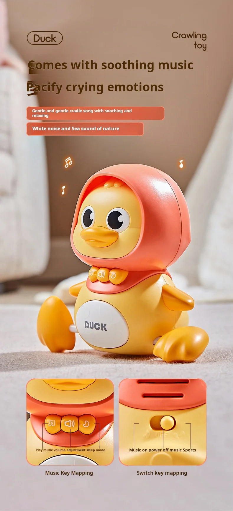 Montessori Baby Toy Power-driven Wobble Chicken Pet Squad Magnet Crawl Wobbler Duck Children Toys