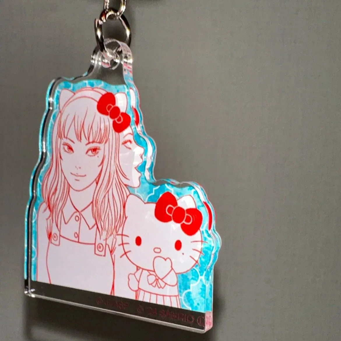 Sanrio Hello Kitty Tomie Junji Ito Sign Jointly Badge Standing Board Keychain Cartoon Humanoid Standing Board Anime Peripheral