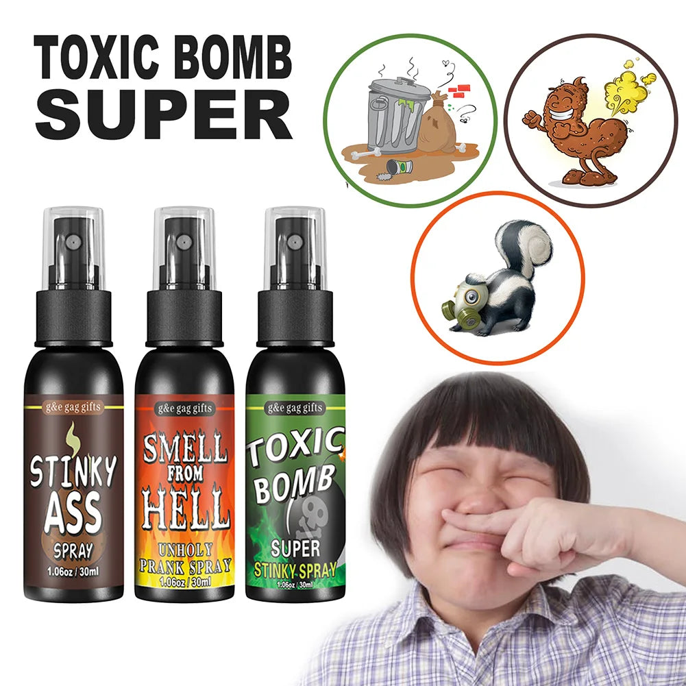 30ml Fart Gag Spray Prank Joke Plastic Spoof Odor Spray Party Supplies Terrible Stinky Fart Spray Non Toxic Halloween Funny Toys