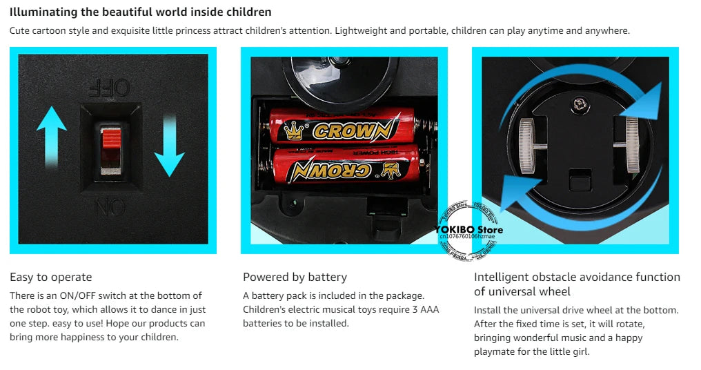 Dancing Princess Toys for Girls,Electric Cars Angel Doll with Colorful Flashing Lights & Singing Music Toys for Girls