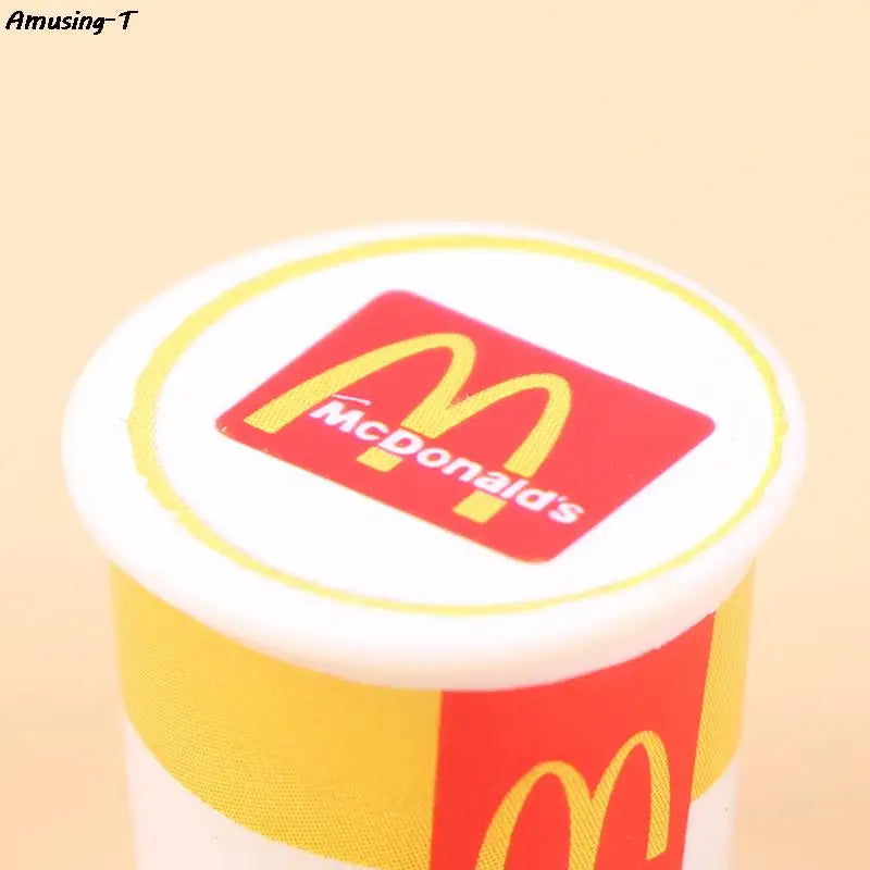 1Set Dollhouse Miniature Food Fastfood Mini KFC Family Bucket McDonald Bucket Modle Toys Pretend Play Doll House Decor