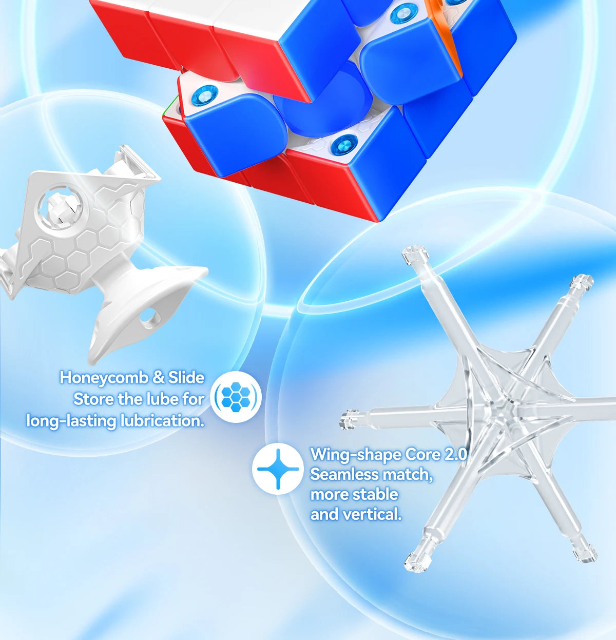 [CubeFun]Gan 356 ME UV Magnetic Speed cube Stickerless 356ME 3x3 speedcube 3x3x3 Professional Magic Cube Gan magnetic Toys