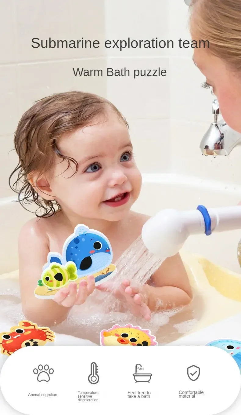 Baby Bath Toys Cars Boat Cognitive Floating Toy Foam EVA Puzzle Bathing Toys for Kids Children Bathroom Play Water Game Toys