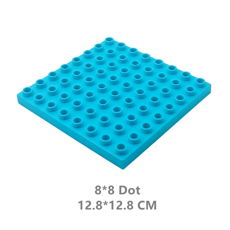Big Size Building Blocks Double Sided Base Plate Compatible Large Bricks Plastic Educational Creative Toys for Children Kid Gift
