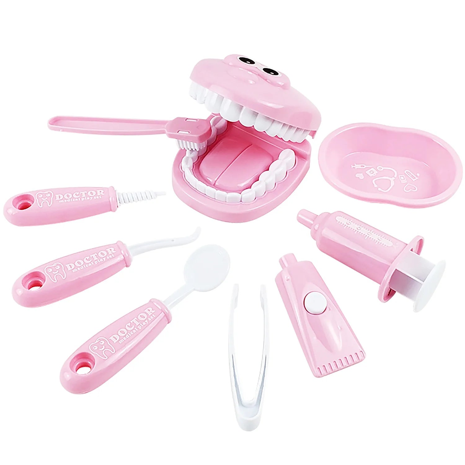 Children's play house dentist set, dentist simulation early education, practicing oral practice brushing teeth model