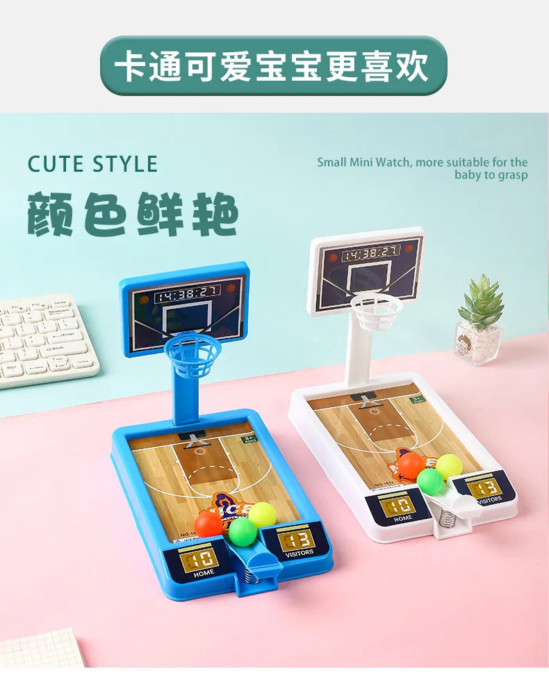 Mini Basketball Shooting Sports Games Children Play Sets Hoop 3-Ball Interactive Kids Board Game Desktop Ball For Children Toy