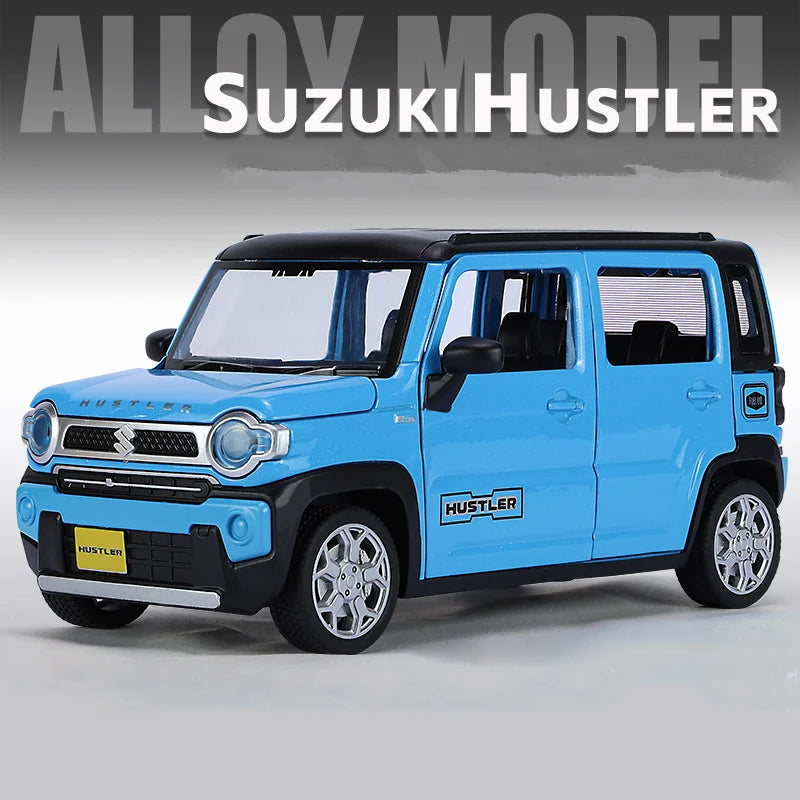 1:22 SUZUKI HUSTLER SUV Alloy Car Model Diecasts Metal Toy Off-Road Vehicles Car Model Simulation Sound and Light Childrens Gift
