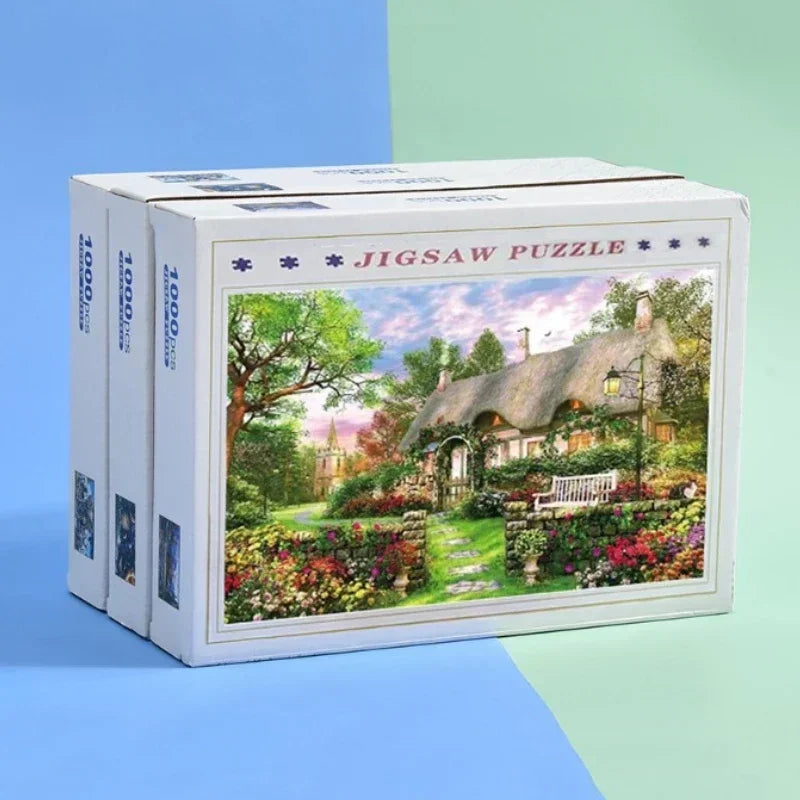 Adult Jigsaw Puzzle 1000 Pieces Puzzle Toys Landscape Animation Paper Puzzle Decorative Painting Exercise Brain Thinking