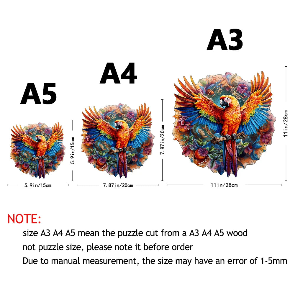 Wooden Puzzle Beautiful Hummingbird - Perfect Home Decoration and Holiday Gifts Creative Puzzle for Adults and Children