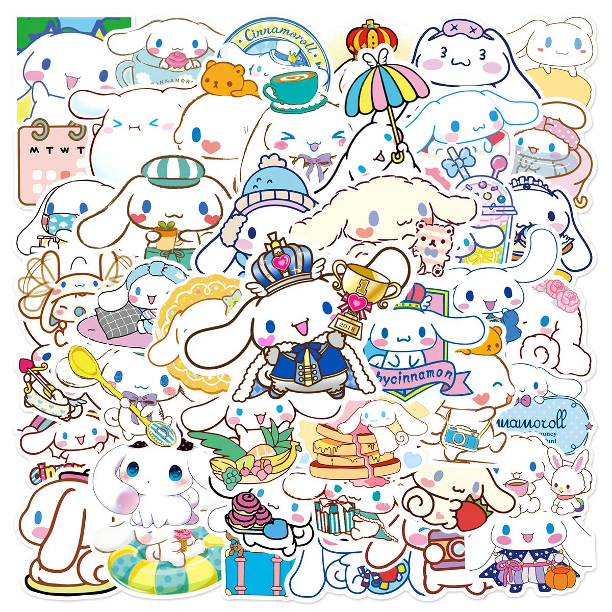 10/50pcs Anime Sanrio Cinnamoroll Cartoon Stickers Aesthetic Waterproof Decals DIY Phone Luggage Laptop Kawaii Kids Sticker Toy