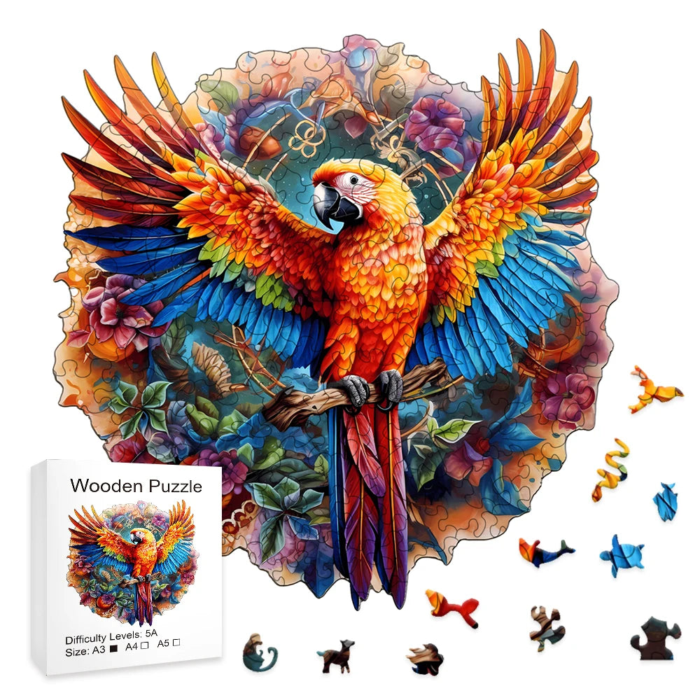 Wooden Puzzle Beautiful Hummingbird - Perfect Home Decoration and Holiday Gifts Creative Puzzle for Adults and Children
