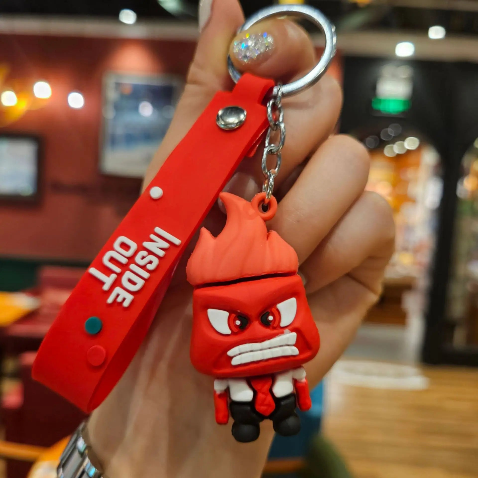 Disney Filme Anime Ansiedade Ennui Inveja Meninas bonitos Chaveiro, Saco criativo Pingente, Brinquedos do carro, Presentes Kawai