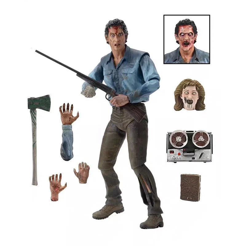 NECA Figure Evil Dead 2 Dead by Dawn Figure Ash Eligos Classic Terror Figure Halloween Horror Gift Collection Model Toy Present