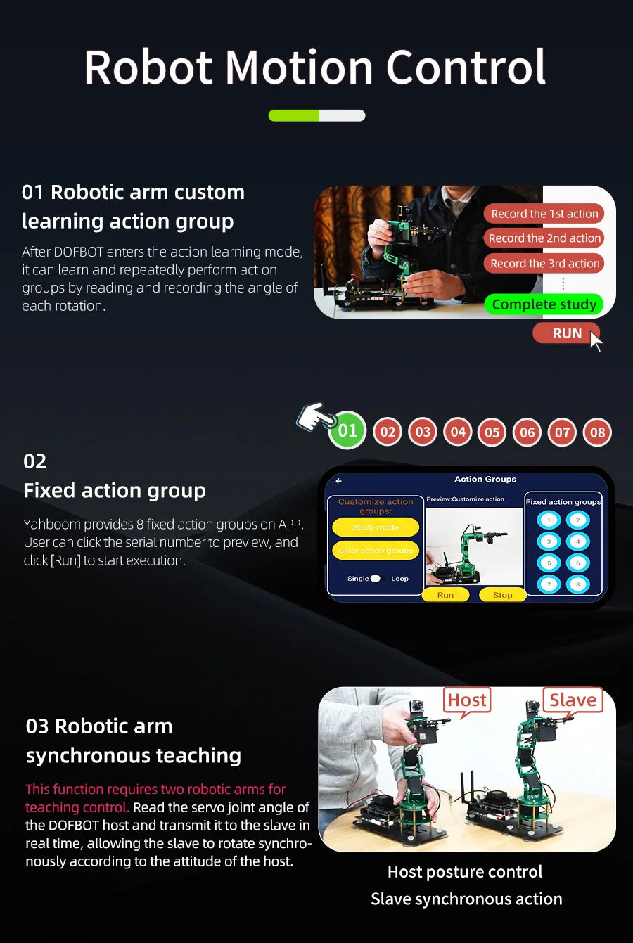Yahboom 6DOF AI Visual Robotic Arm ROS Robot Kit Artificial Intelligence Robot with 15KG 6KG Servo for Jetson NANO 4GB CE ROHS