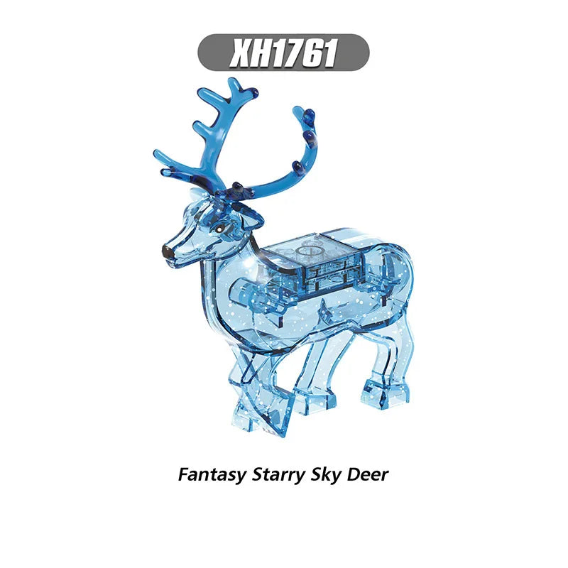Hot Christmas Building Block Gift Animals Deer Elk Reindeer Figures Brick Xmas Tree Educational Toy Gift for Boy Kid Block Model