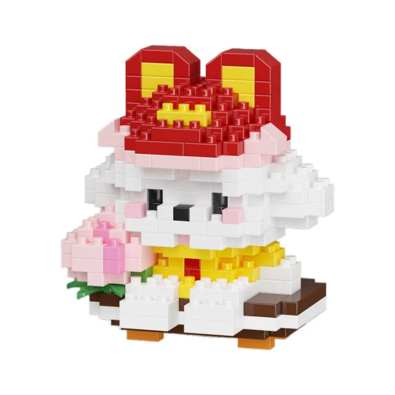 New 24 Styles Kawaii Pet Cat/Dog Small Particle Building Blocks Educational Room Decoration Children's Christmas Gifts