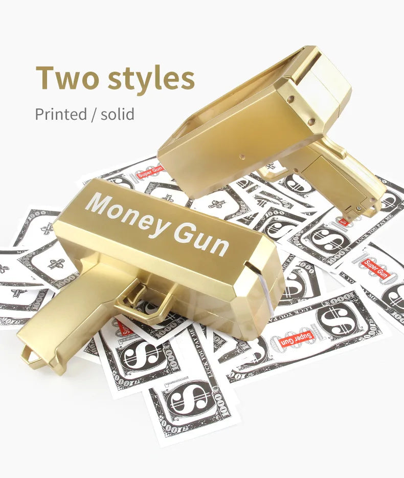 Source manufacturer Douyin's same electric money gun toy new and unique MoneyGUN banknote gun US dollar toy gun