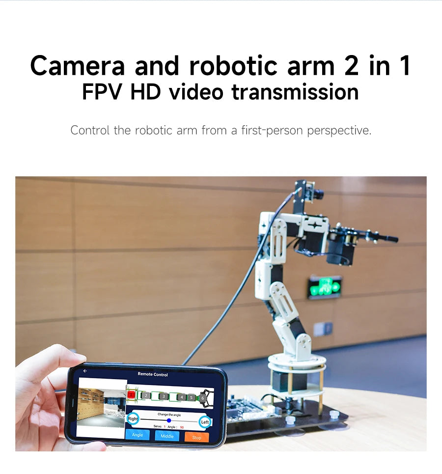 DOFBOT SE AI Vision Robotic Arm Virtual Machine Version 6DOF with ROS System Use Python Programming  For Windows Computer