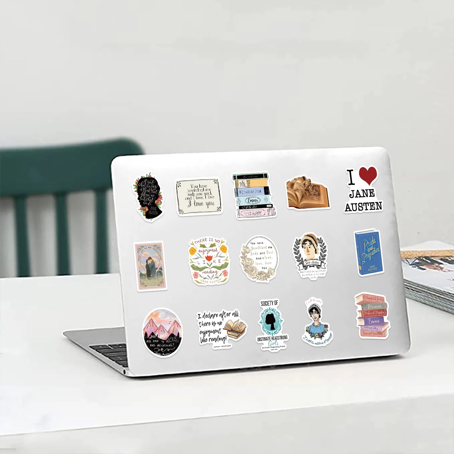 50PCS Jane Austen Scrapbook Stickers DIY Diary Laptop Luggage Skateboard Graffiti Decal Fun Stylish Classic Toys