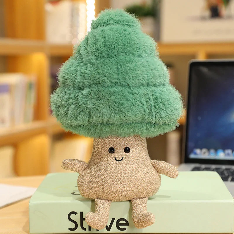 Kawaii Stuffed Plush Plants Lifelike Potted Plant Plush Doll Succulent Pine Tree Cake Bamboo Cactus Pillow Cushion Toy Decor