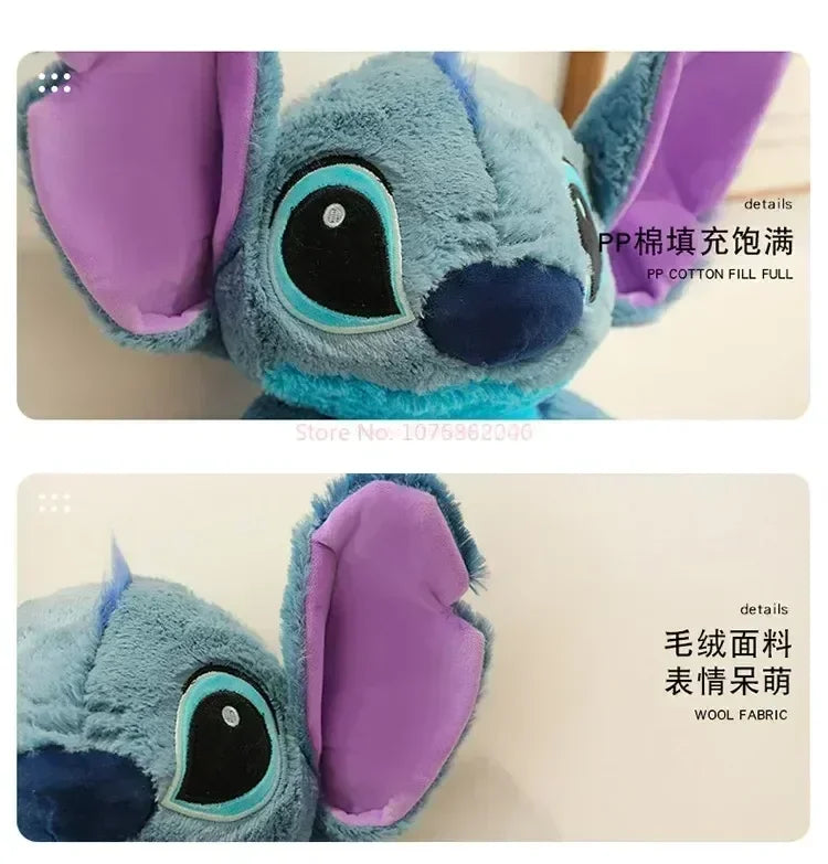 Stitch Disney Giant Size Lilo Plush Stuffed Doll Cartoon Kawaii Animal Couple Sleeping Pillow Softmaterial Toys Children Gifts