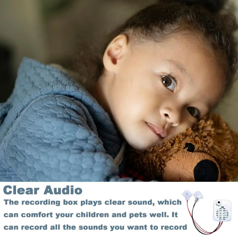 Plush Toy Voice Recorder Stuffed Animal Voice Box Recordable Sound Module Plush Dolls Voice Message Recorder Device