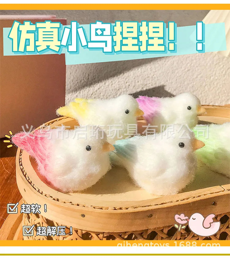 NEW Mochi Taba Squishy Cute Parrot Plush Multicolor Pearl Bird Soft Kawaii Birthday Gift Anti-Stress Release Hand Relaxation Toy