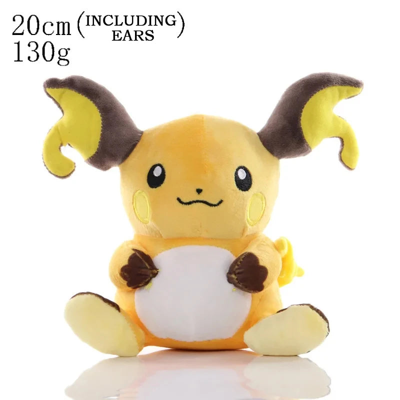 Pokemon plushies Pikachu Evolution Raichu Plush Toy Stuffed Doll Kawaii Christmas Decor Xmas Gifts For Kids Children Present