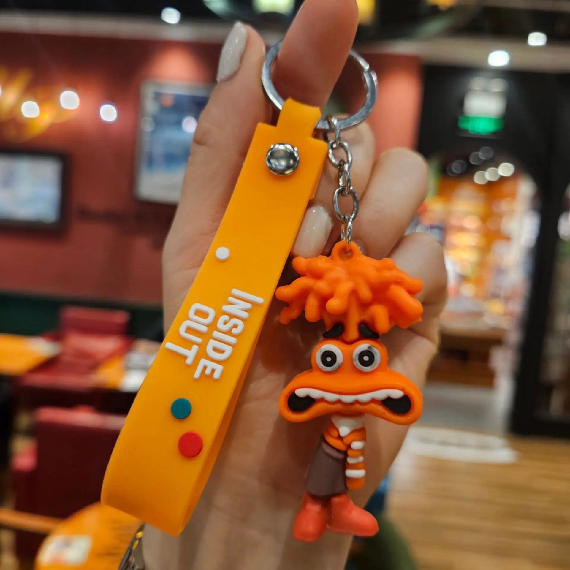 Disney Filme Anime Ansiedade Ennui Inveja Meninas bonitos Chaveiro, Saco criativo Pingente, Brinquedos do carro, Presentes Kawai