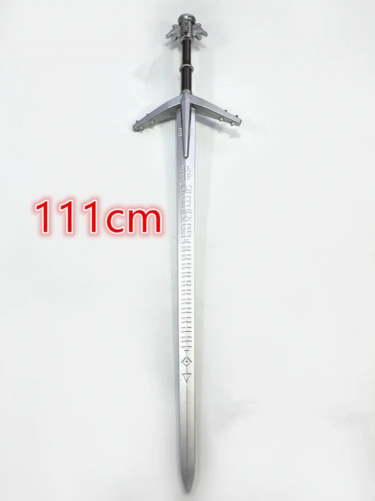 Wild Hunt Sword Aerondight Sword Weapon Cosplay White Wolf Prop Role Play Gift Safety 1:1 PU Wizard Eredin Alice Jewel Sword