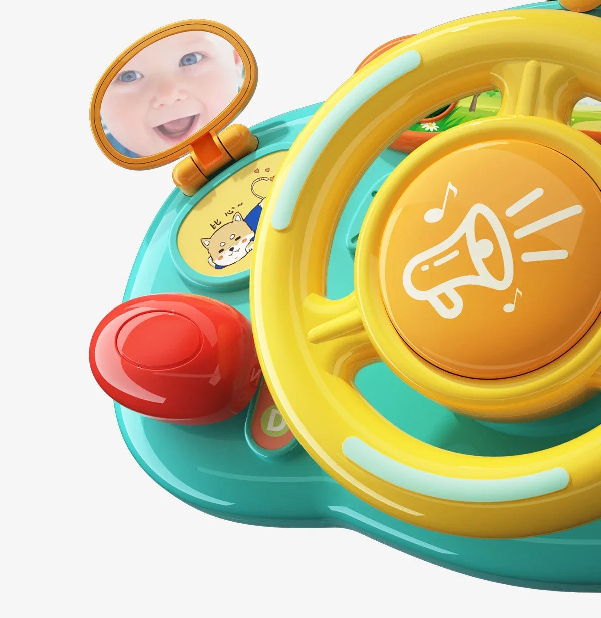 Baby Toy Electric Simulate Driving Car Copilot Steering Wheel Stroller Driving Early Educational Toys for 0-36 Months Toddler